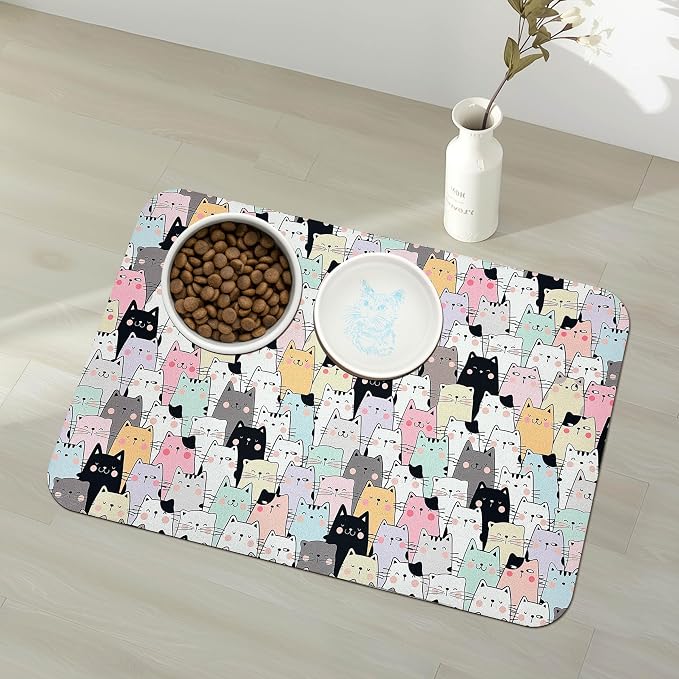 Pet Feeding Mat for Floors Waterproof Dog Mat for Food and Water Absorbent - Image 9