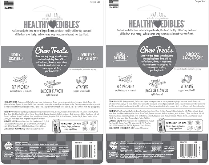 Nylabone Healthy Edibles Natural Dog Chews, Long Lasting Bones - Image 7