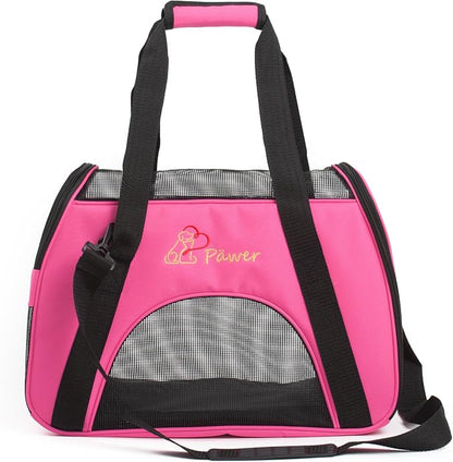 Pawer Soft-Sided Pet Carrier for Cat and Small Dog, Hot Pink Color, Medium Size by P%C3%84WER