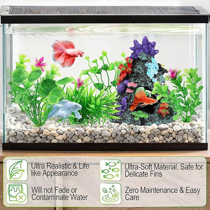 MyLifeUNIT Fish Tank Decorations, 7 Pieces Aquarium Plants Set - Image 5