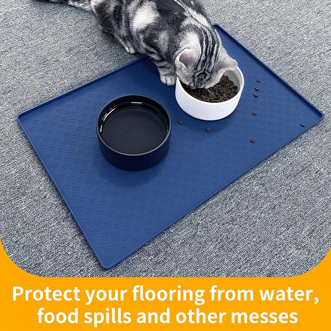 Ptlom Silicone Pet Placemat for Dog and Cat, Waterproof Non-Slip Pet Feeding - Image 5