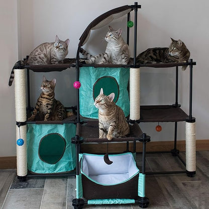 Kitty City Claw Indoor and Outdoor Mega Kit Cat Furniture, Cat Sleeper - Image 4