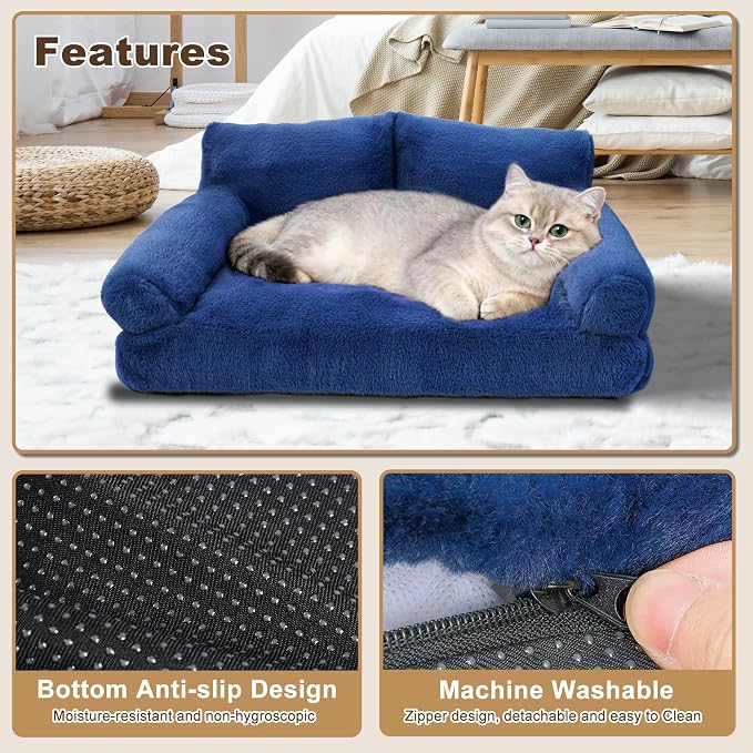 Cat Beds for Indoor Cats, Cat Couch Bed, Cute Cats Sofas for Pets, Small Dog - Image 6