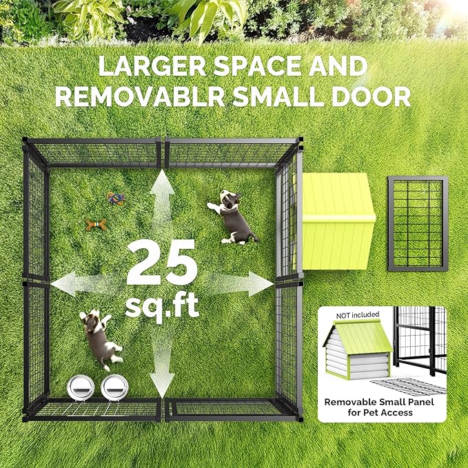 Sino Luban 2PCS Outdoor Dog Kennel Outside Run - Image 2
