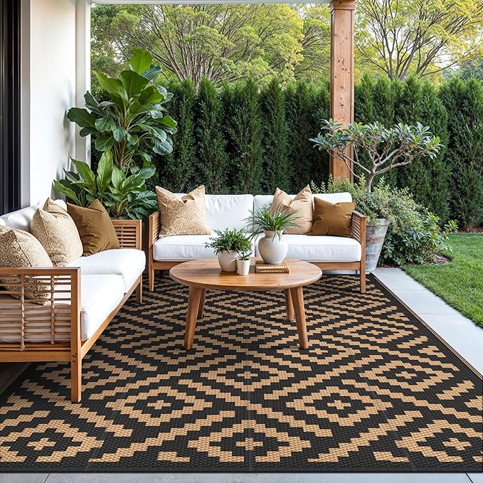 GENIMO Outdoor Rug for Patio Clearance, Reversible Plastic Camping Rugs - Image 6