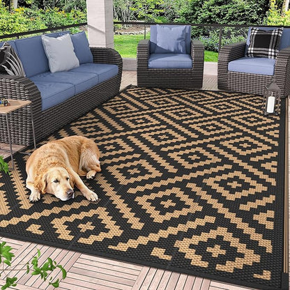 GENIMO Outdoor Rug for Patio Clearance, Reversible Plastic Camping Rugs by GENIMO