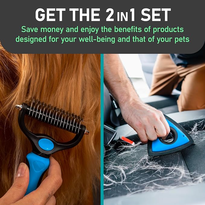 Maxpower Planet Pet Grooming Rake and Mini Pet Hair Remover Tool, Undercoat Rake - Image 8