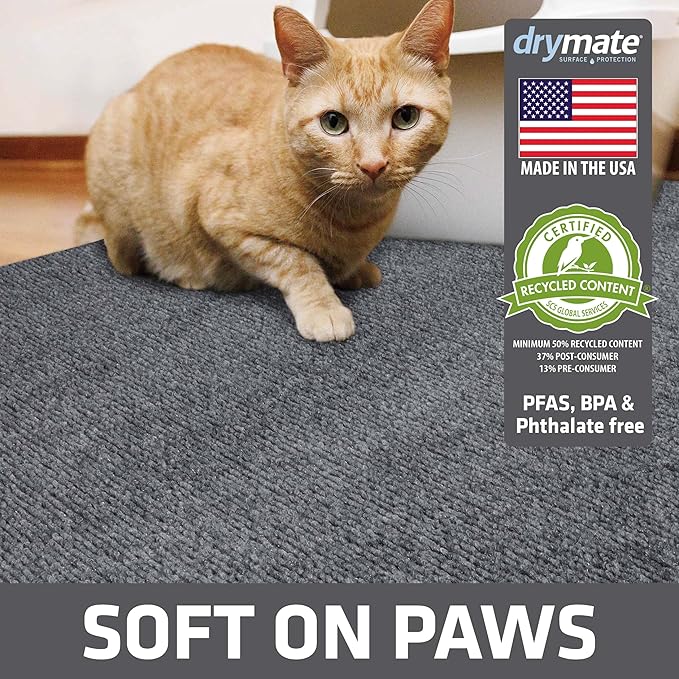 Drymate Cat Litter Box Mat, Litter Trapping Mat, Waterproof, Urine-Proof - Image 3