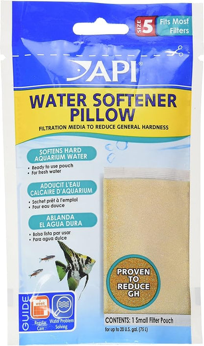 API WATER SOFTENER PILLOW Aquarium Canister Filter Filtration Pouch 1-Count Bag by API