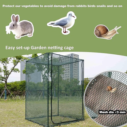 Portable 4'x4' Large 6FT Tall Plant Netting Cover Crop Cages Pest Guard Cover - Image 6