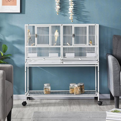 Yaheetech Stackable Divided Breeder Breeding Parakeet Bird Cage - Image 3