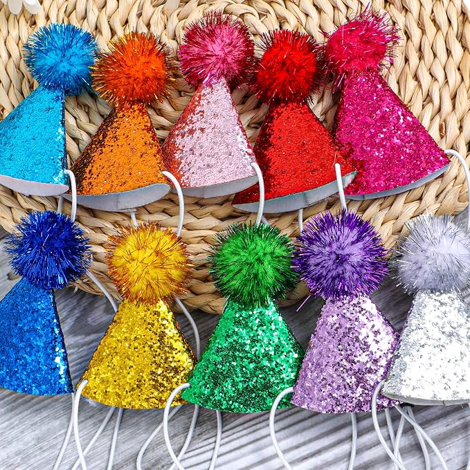 10 Pack Mini Small Dog Hats Cat Birthday Party Hat - Image 4