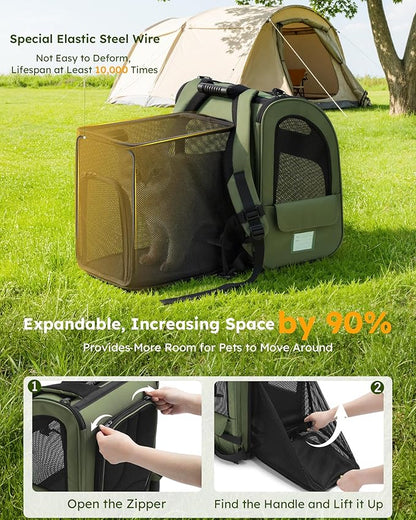 Pecute Expandable Cat Backpack Carrier, Backpack - Image 4