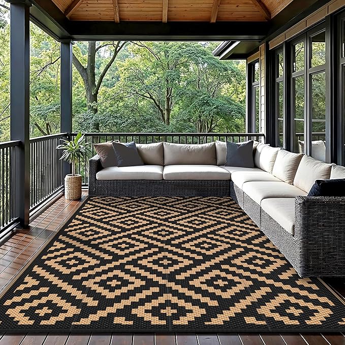 GENIMO Outdoor Rug for Patio Clearance, Reversible Plastic Camping Rugs - Image 7