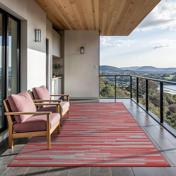 GENIMO Outdoor Rug for Patio Clearance, Reversible Plastic Straw Rugs for RV - Image 7