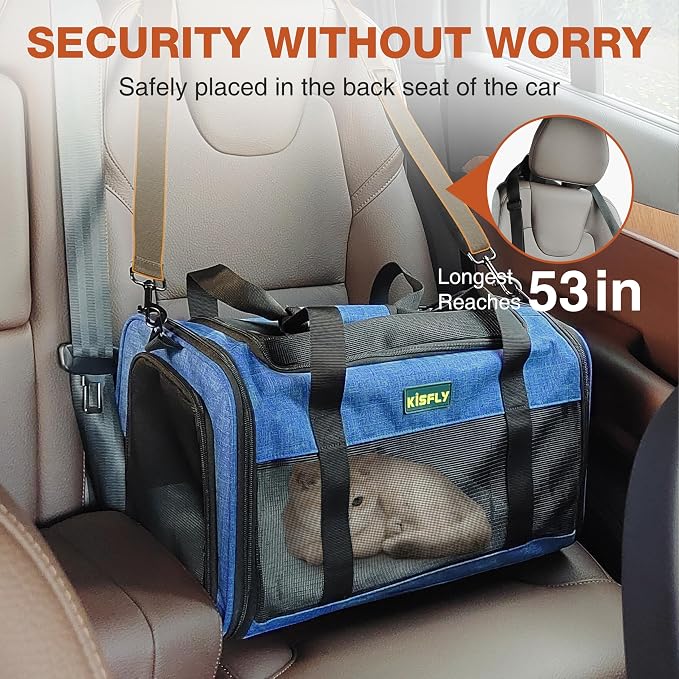 TSA Approved Pet Carrier in Cabin, Top-Open Portable Dog Carrier - Image 4