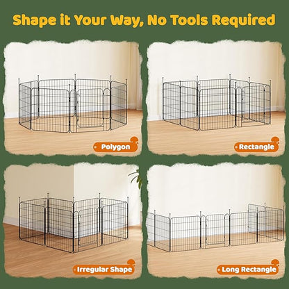 Yaheetech Expandable Dog Playpen, 8 Panel 24 inch Puppy Playpen - Image 5