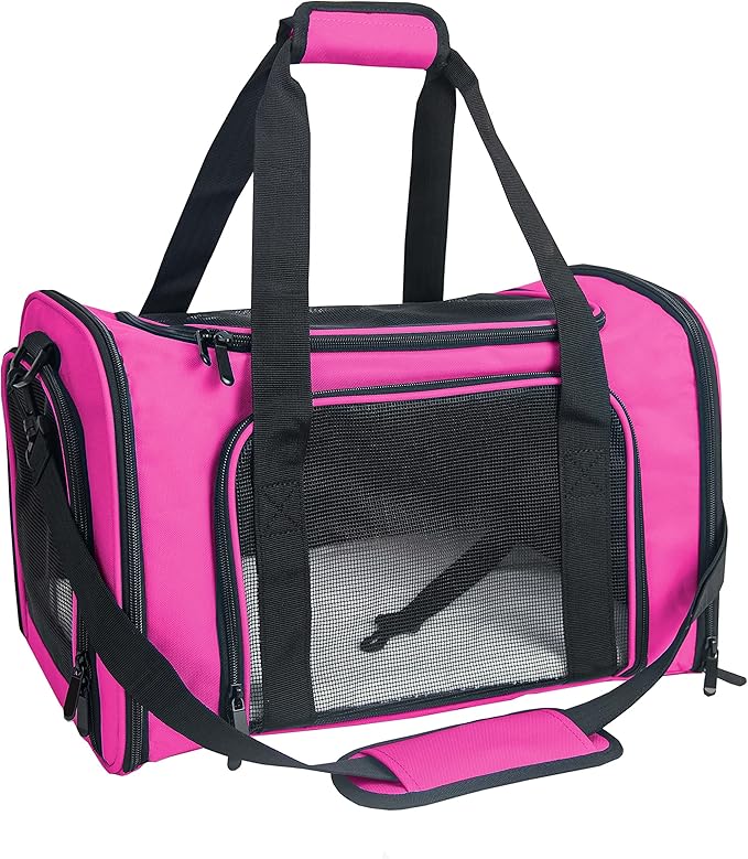 Soft Sided Carrier for Small Medium Cats Dogs, TSA Airline Approved Collapsible by NextFri