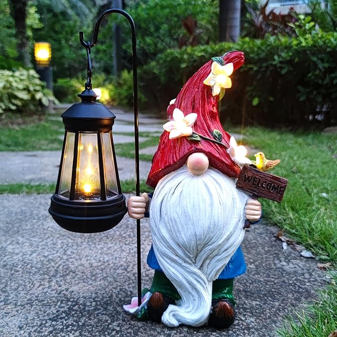 Solar Garden Gnomes Statue - Image 2