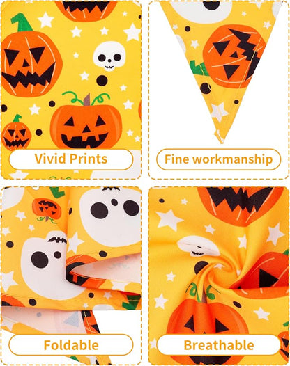 PET SHOW 50 Pack Halloween Small Dog Bandanas Bulk XS Washable Puppy Girl Boy - Image 4