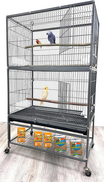 Extra Large Wrought Iron Breeding Flights Canary Parakeet Cockatiel Lovebird by Mcage
