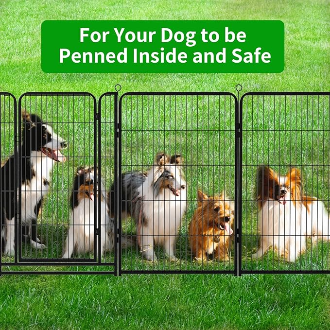 Dog Playpen Outdoor Extra Wide 16 Piece Panels Heavy Duty Dog Fence 47" Height - Image 8
