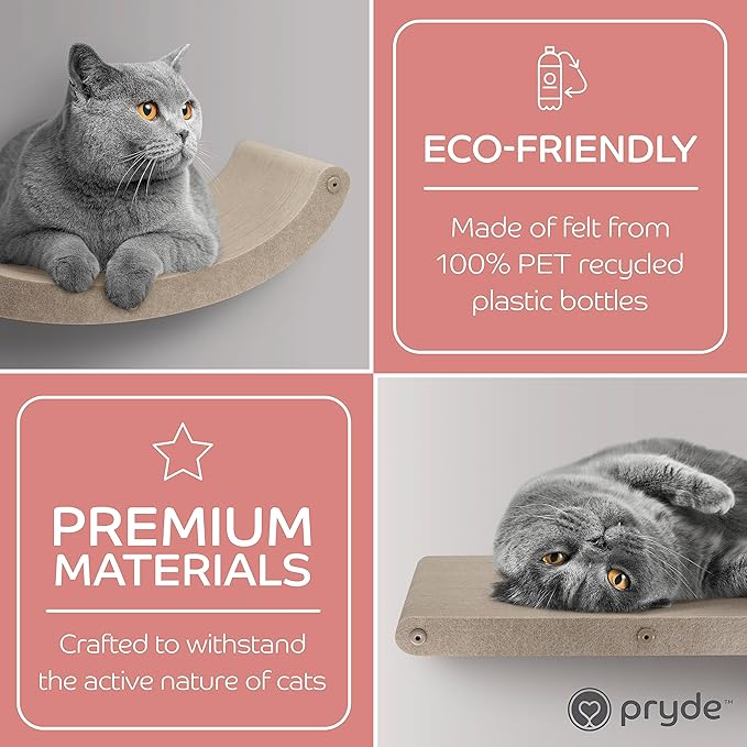 Wall Mounted Cat Steps Short Shelves by Pryde Pets - Image 6