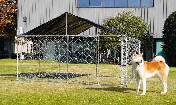120"x 120" Outdoor Dog Enclosure Heavy Duty Dog Kennel House Mesh Dog Big Cage - Image 6