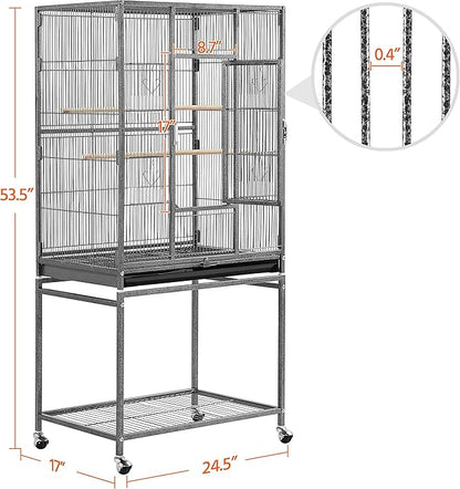 Yaheetech Wrought Iron Extra Large Bird Parakeet Cage - Image 3