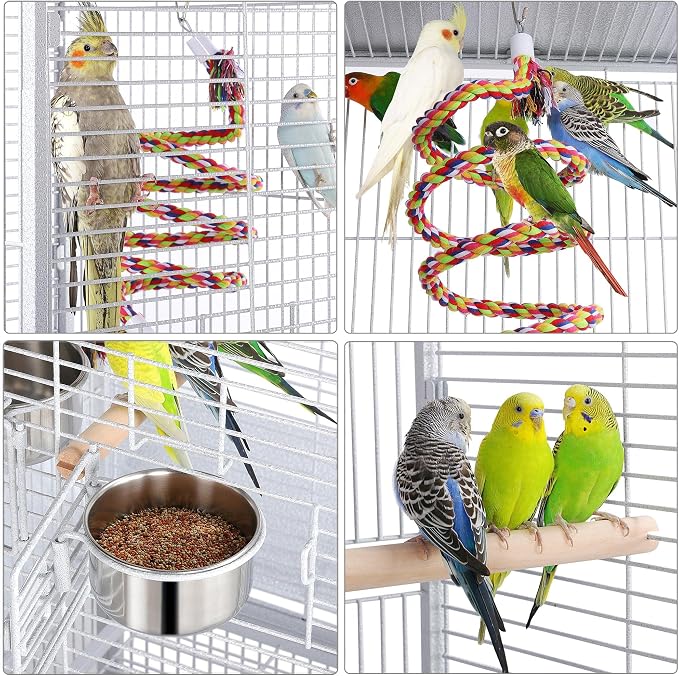 Yaheetech Wrought Iron Bird Cages, Play Top Large Aviary - Image 5