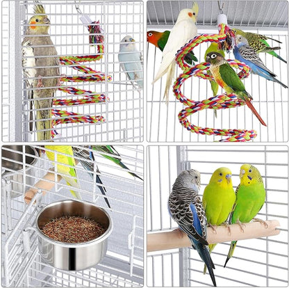 Yaheetech Wrought Iron Bird Cages, Play Top Large Aviary - Image 5