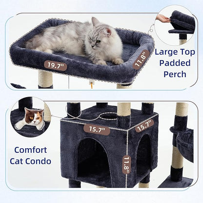 Cat Tree for Indoor Cats Large Adult, Heavy Duty Cat Tree for Large Cats 20 lbs+ - Image 3