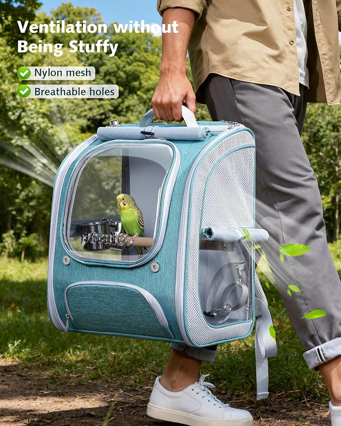 Pecute Bird Backpack Carrier for Small Birds, Bird Carrier - Image 6