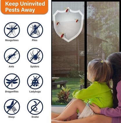 Magnetic Screen Door，Fiberglass Screen Door Mesh，Keep Bugs Out, Heavy-Duty Mesh - Image 5
