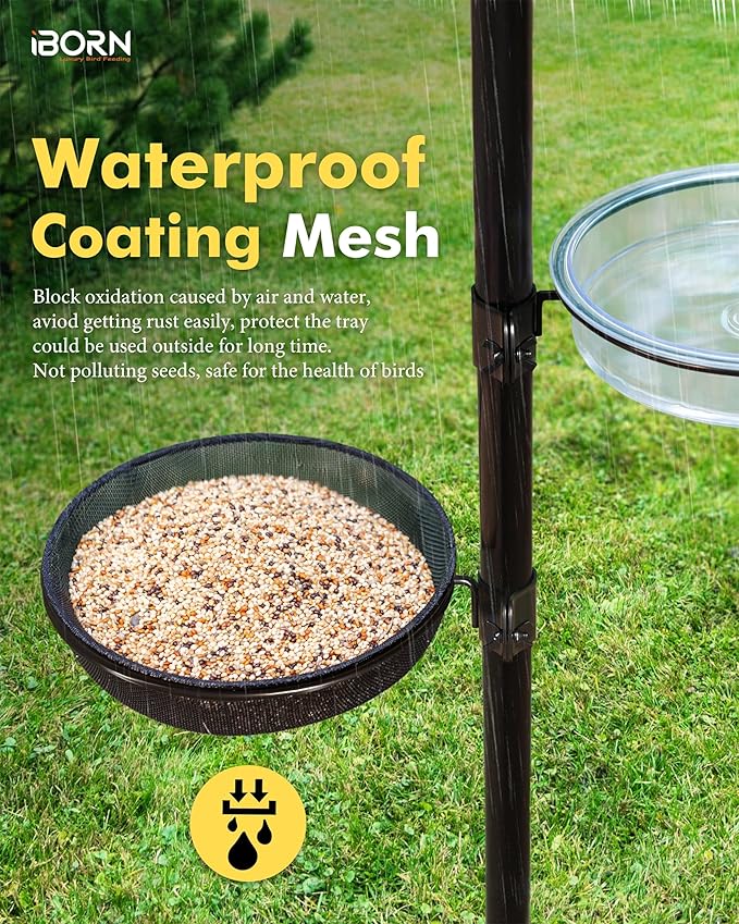 iBorn Bird Feeders Station Mesh Tray and Ring - Image 5