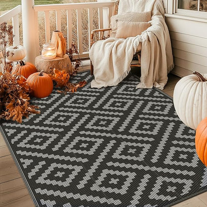 GENIMO Outdoor Rug for Patio Clearance, Reversible Plastic Camping Rugs - Image 9