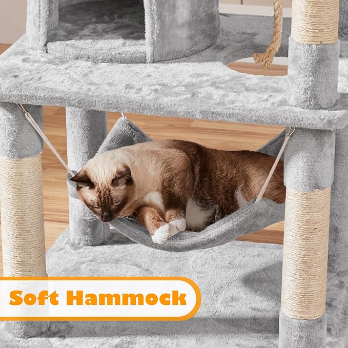 Yaheetech Cat Tree Tower, 70.5in Multi Level Cat Tree Kitten Condo - Image 6
