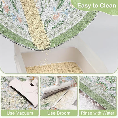 Bienbee Cat Litter Mat, Urine and Water Proof, Bean-Green M - Image 4
