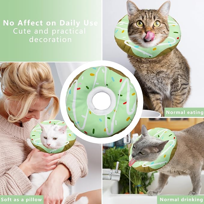 Cat Cone Collar Soft, Adjustable Cat Recovery Collar Kitten Cones to Stop - Image 4