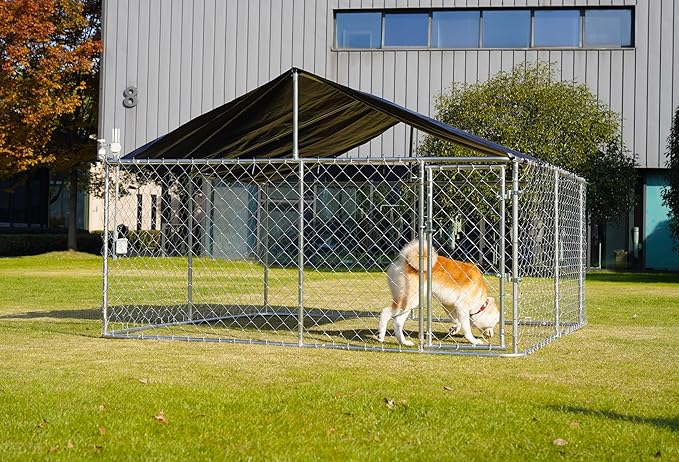 Outdoor Dog Enclosure Heavy Duty Dog Kennel House Mesh Dog Big Cage Pet Kennel - Image 7