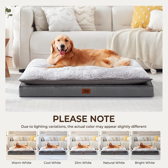 2-Pack Waterproof Dog Bed Large Size Dogs, Plush Cushion & Orthopedic Egg-Crate - Image 9