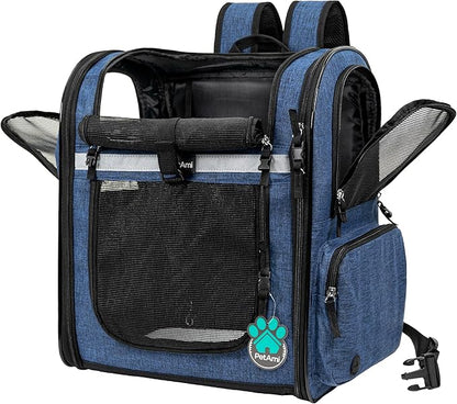 PetAmi Dog Backpack Carrier for Small Large Cat, Ventilated Pet Hiking Backpack - Image 8