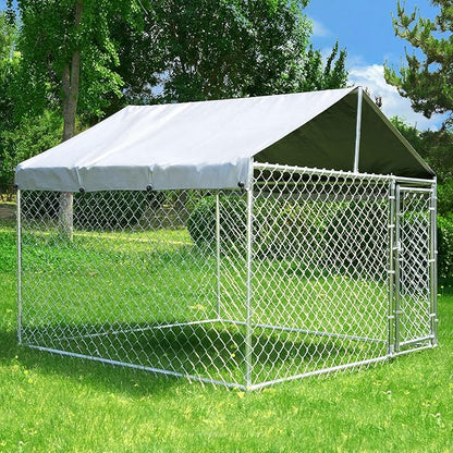HITTITE Extra Large Outdoor Dog Kennel, Anti-Rust Dog Kennel Outside by HITTITE