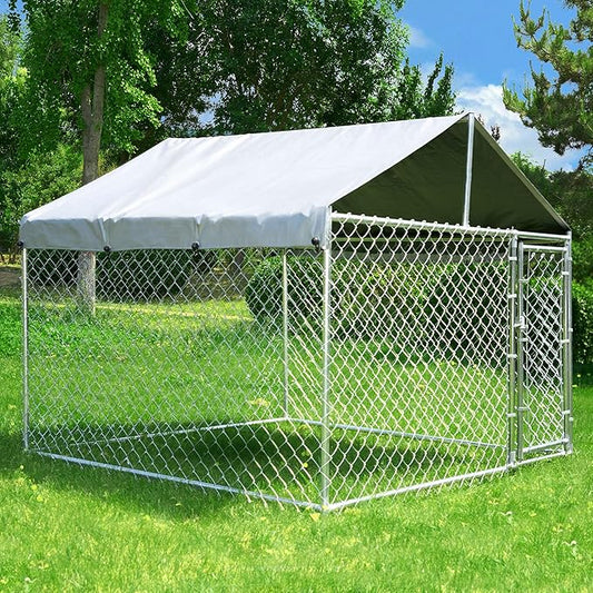 HITTITE Extra Large Outdoor Dog Kennel, Anti-Rust Dog Kennel Outside by HITTITE