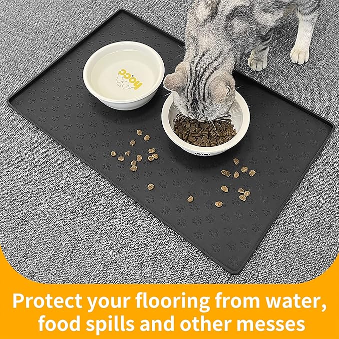 Ptlom Silicone Pet Placemat for Dog and Cat, Waterproof Anti-Slip Pet Feeding - Image 5