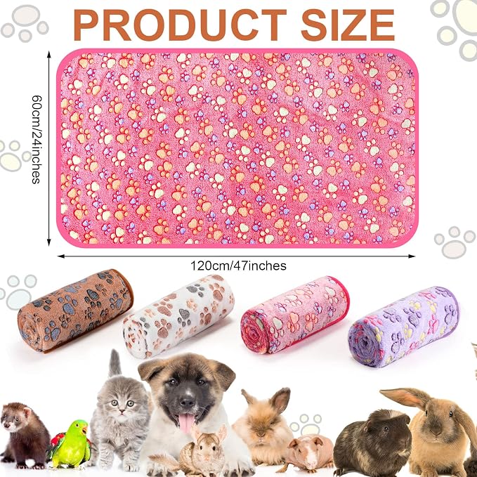 Tatuo 4 Pcs Dog Blanket for Pet Cat Blankets Indoor Puppy Teething Stuff Toys - Image 2