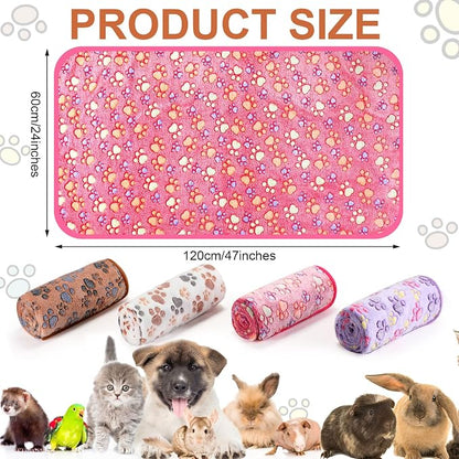 Tatuo 4 Pcs Dog Blanket for Pet Cat Blankets Indoor Puppy Teething Stuff Toys - Image 2