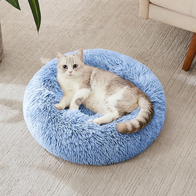 WESTERN HOME WH Calming Dog Bed & Cat Bed, Anti-Anxiety Donut Dog Cuddler Bed - Image 3