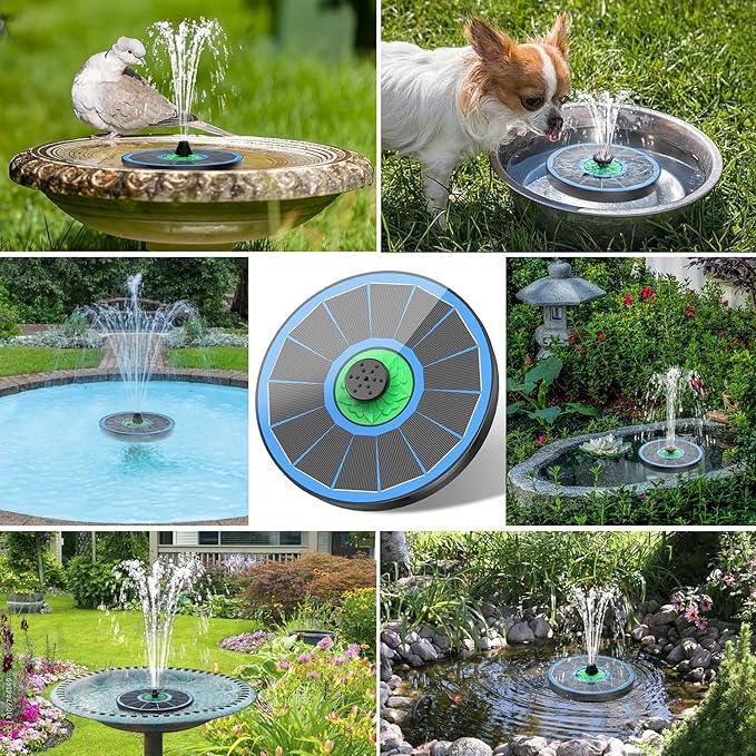 Yzert Solar Fountain Full Glass Panel No Battery, 3.5W Solar Bird Bath Fountains - Image 6