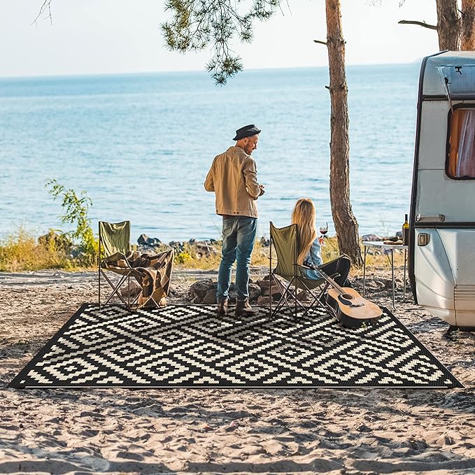 GENIMO Outdoor Rug for Patio Clearance, Reversible Plastic Camping Rugs - Image 2